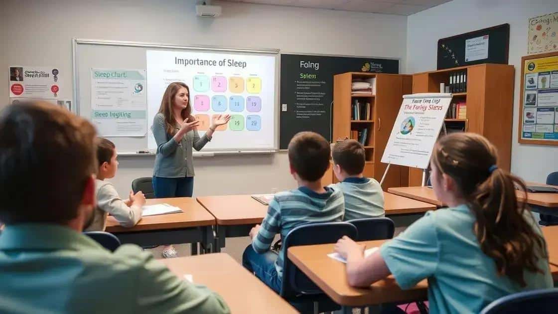 The role of sleep education in schools
