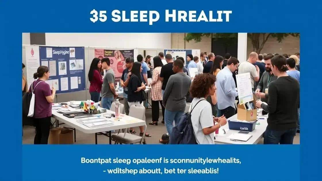 Community programs promoting better sleep habits