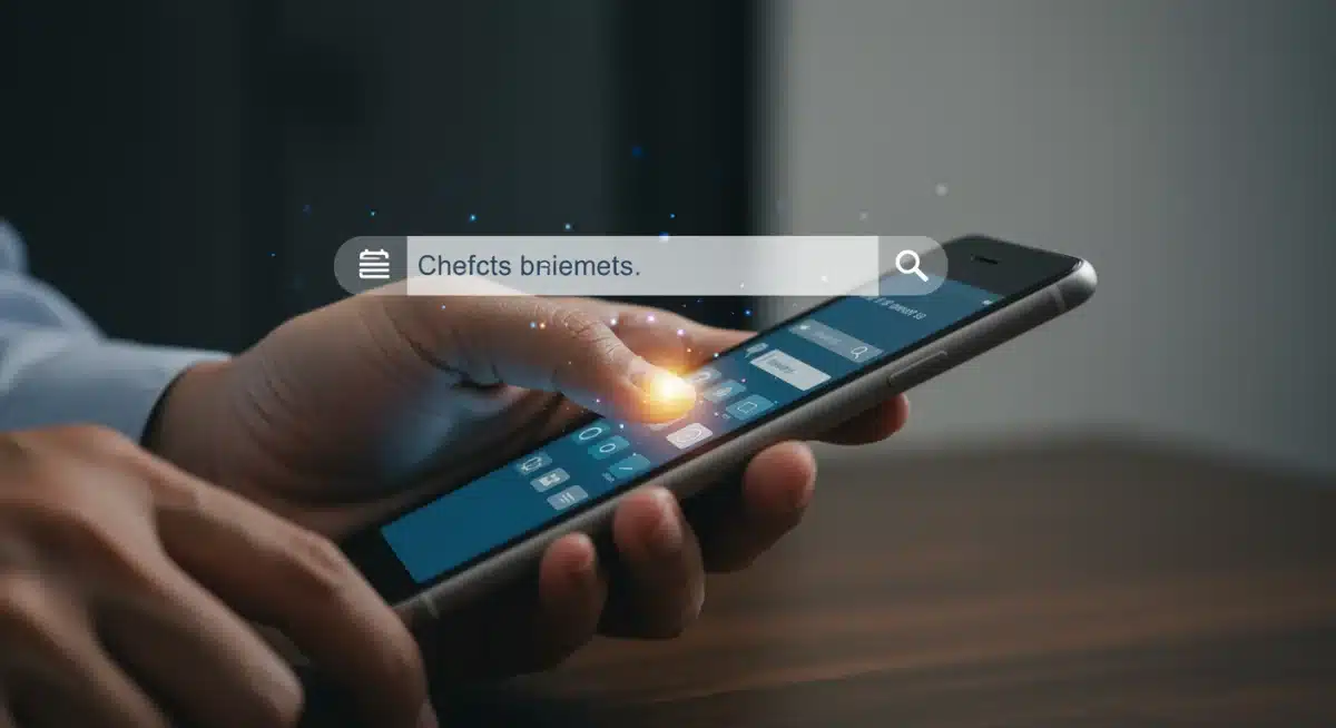 Navigating a government benefits portal on a smartphone