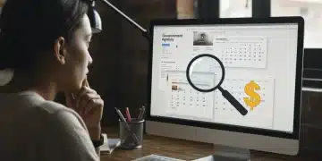 Person searching for unclaimed government benefits online in 2025