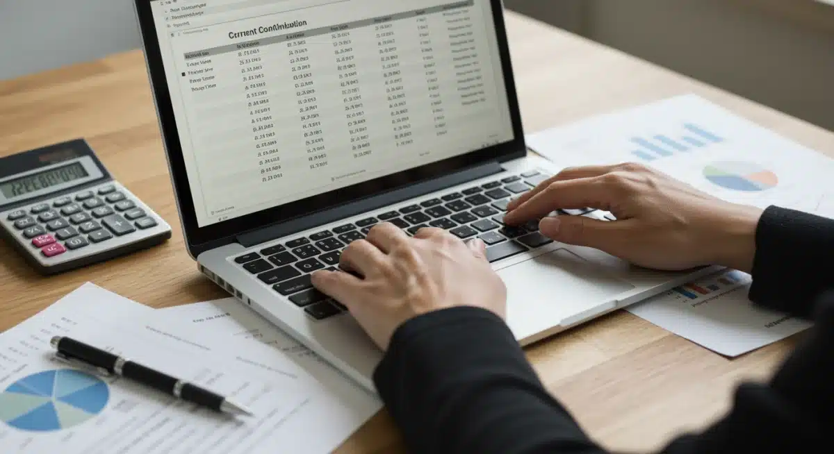 Detailed financial planning spreadsheet for increasing 401(k) contributions