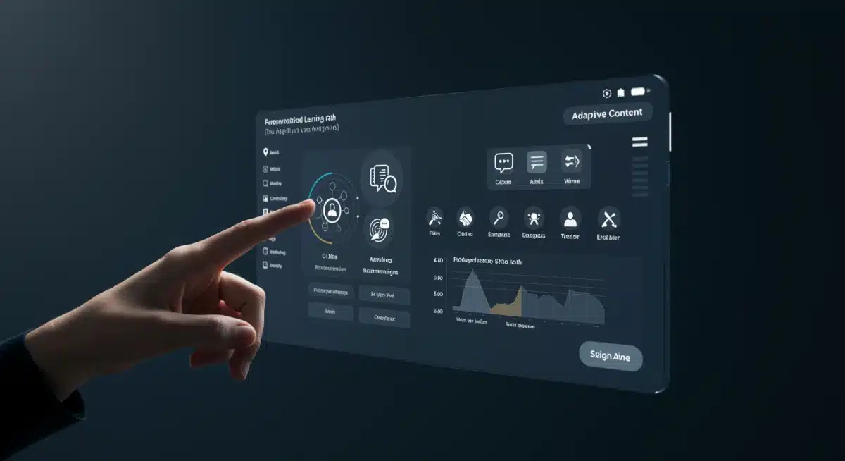 Modern online learning platform interface with AI-driven personalized learning paths and progress tracking.
