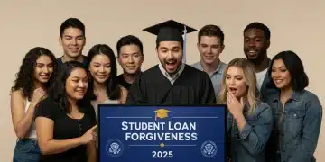 Students and recent graduates looking at student loan forgiveness information for 2025.