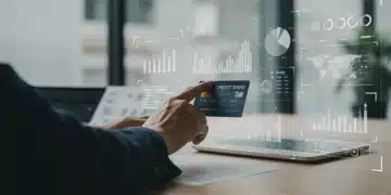 Financial dashboard showing debt reduction progress with credit card, 2025