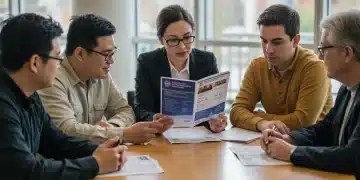 Group discussing Social Security Disability Benefits application with advisor