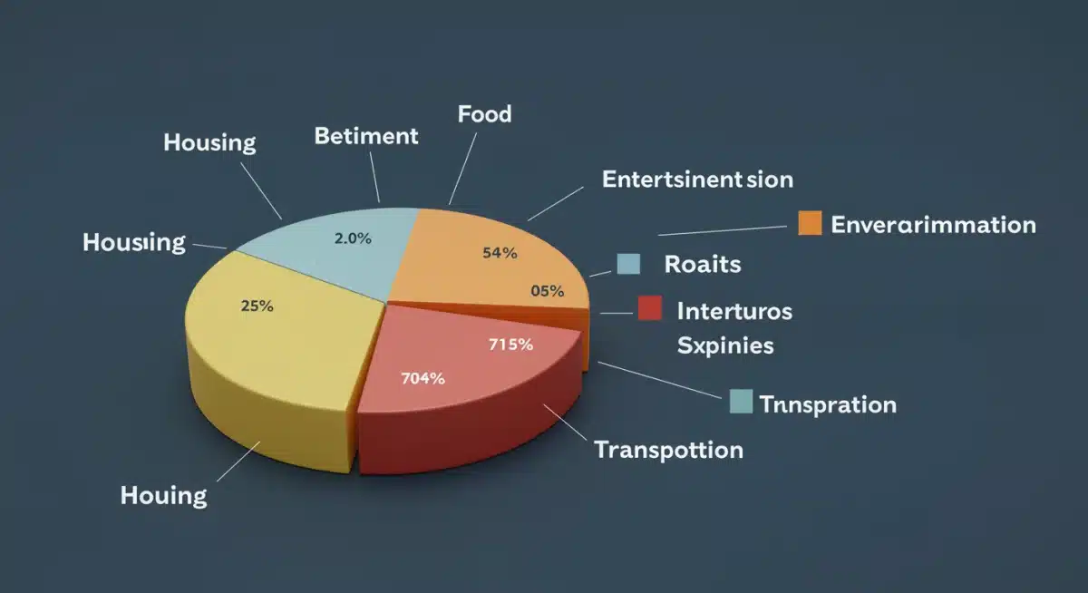 Infographic showing expense categories and potential spending cuts