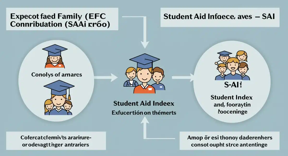 Infographic explaining the transition from EFC to SAI in federal student aid calculations.