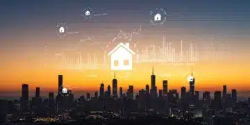 Futuristic cityscape representing real estate market outlook 2026