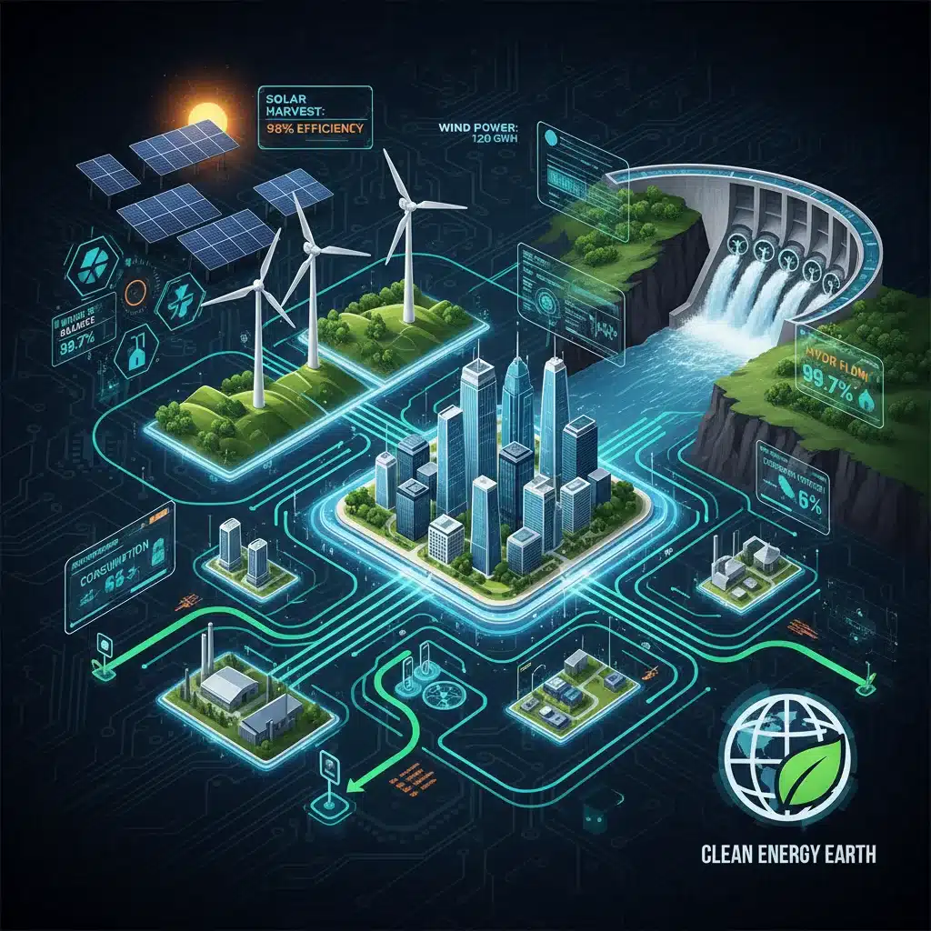 Renewable energy integration in a smart grid