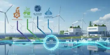 Timeline showing New Environmental Regulations 2026 impacting various industries with a focus on sustainable practices.