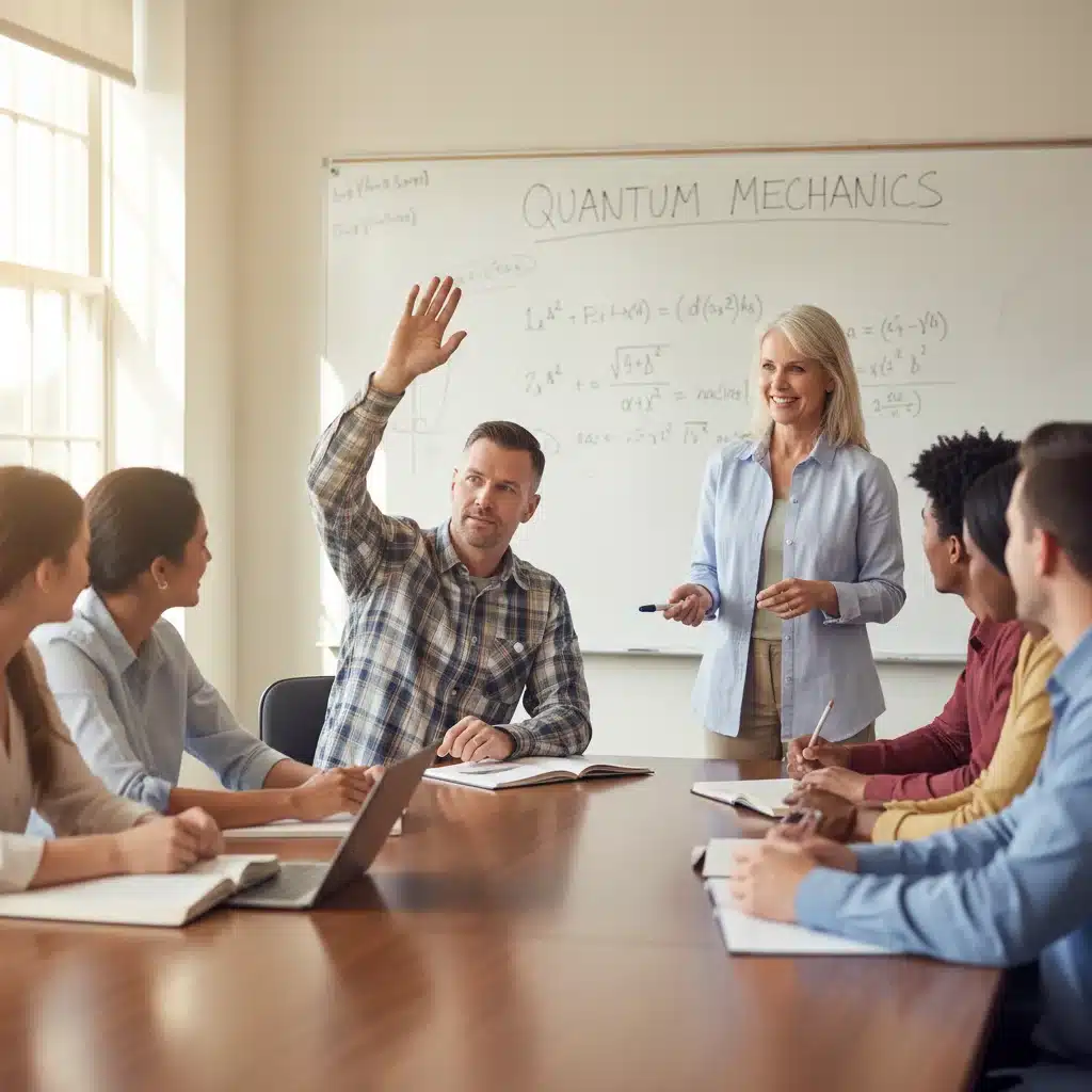 Veteran student engaged in classroom discussion using GI Bill
